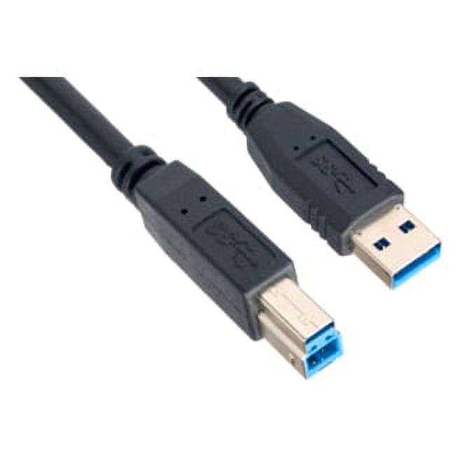 Link Depot  15 ft. Type A Male to Type B Male Usb 3.0 Cable - Black - 15 ft.