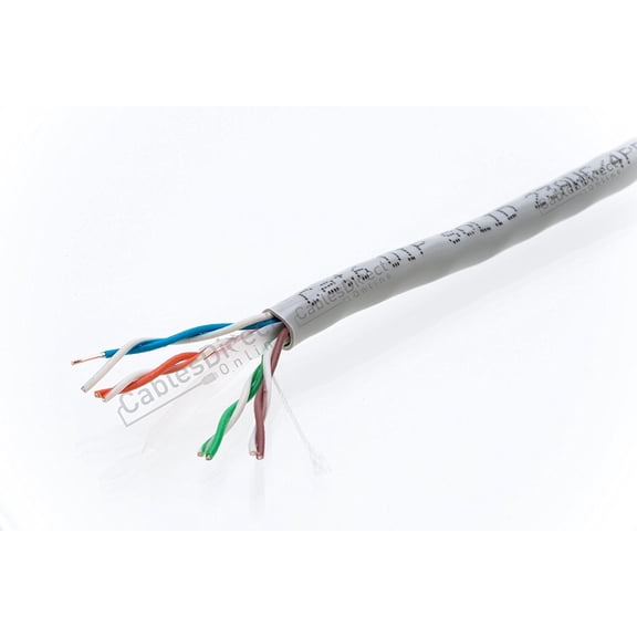 1000ft cat6 utp solid 550mhz ethernet lan cable 23awg rj45 network wire bulk (gray)