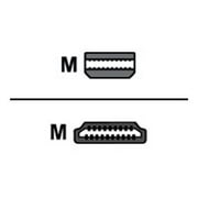 Link Depot MDP-6-HDMI MINI DISPLAYPORT TO HDMI CABLE 32AWG 6FT