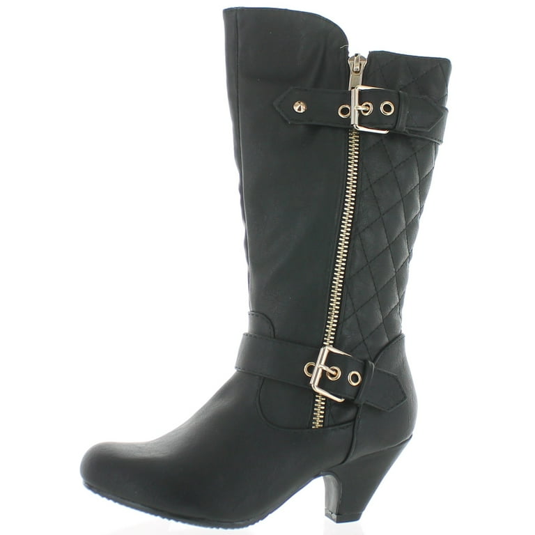 靴 ACLENT Round buckle long boots Amazon.com | Women's Vintage Round Toe Lace-up Buckle Knee