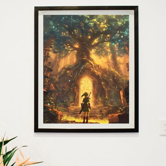 Link From Zelda Tears Of The Kingdom Legend Of Zelda Korogu Zelda Print Wall Art Bedroom Art Gaming Home Decor Mojo Tree Wall Art