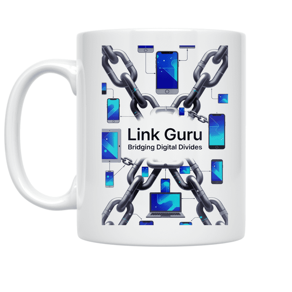 Link Guru Bridging Digital Divides - Tech Enthusiast - 11 oz Ceramic Coffee Mug