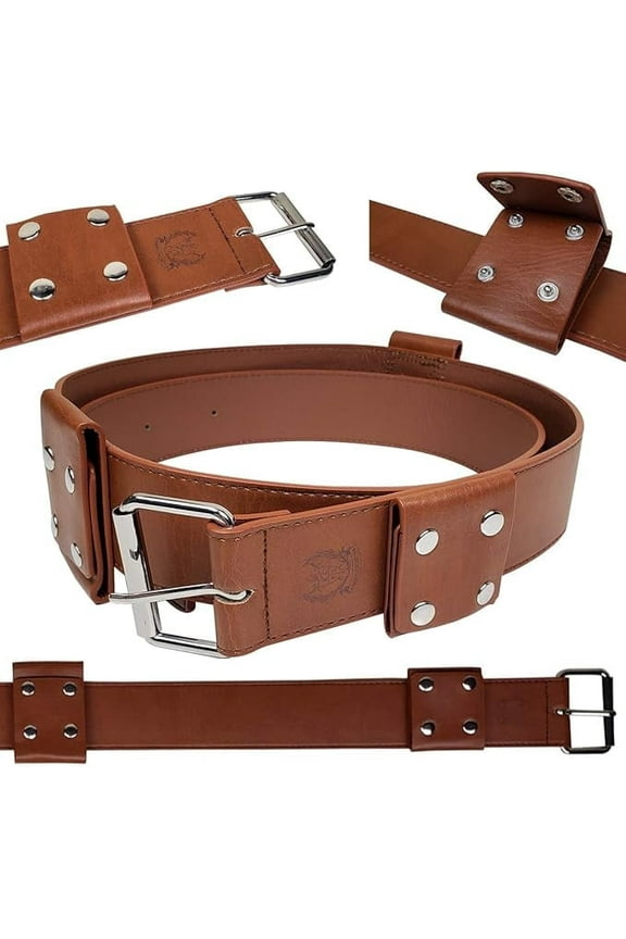 Link Hyrule Zelda Foam Sword Faux Leather Shoulder Strap Belt Frog, One Size. for Costume Party, Cosplay