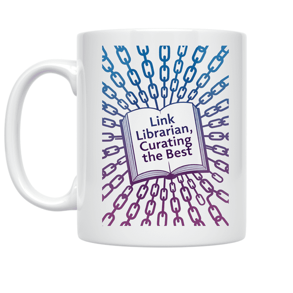 Link Librarian Resource Sharing Design - Tech Enthusiast - 11 oz Ceramic Coffee Mug