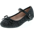 thumbnail image 1 of Link Marina-36K Girl's Glitter Bow Ballerina Party Dressed Flat Mary Janes, 1 of 7