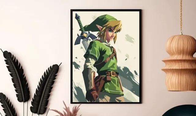 ゼルダの伝説THE  Legdnd of zelda Link ポスターグリーン ゼルダの伝説THE Legdnd of zelda Link ポスターグリーン ゼルダ