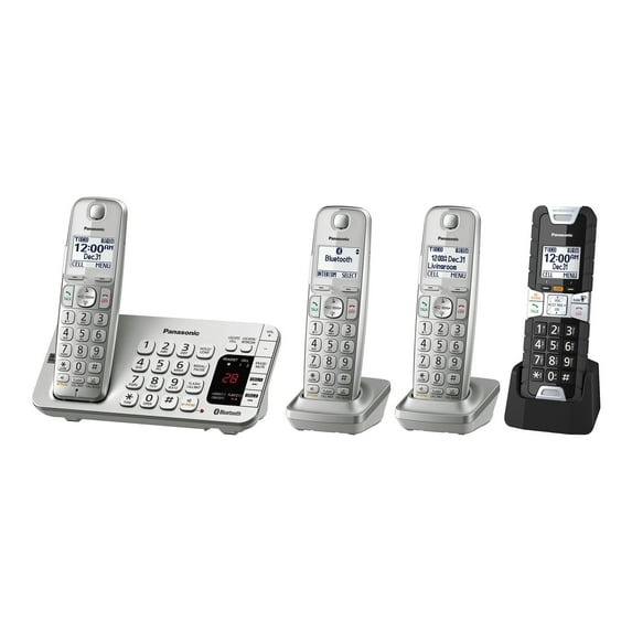 Panasonic KX-TGE484S2 - Cordless phone - with Bluetooth interface with caller ID - DECT 6.0 Plus + 3 additional handsets