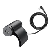 Link2Home Sofa Socket, 10ft Extension Cord, 1 Outlet, 2 USB Ports, Dark Grey