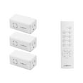thumbnail image 1 of Link2Home Wireless Remote Control Outlet Light Switch, Countdown Timer and Random Function, 100 ft range, Compact Side Plug. Switch ON/OFF Household Appliances., 1 of 11