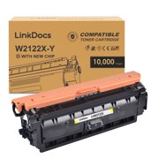 LinkDocs 212X Yellow Toner Cartridge with New Chip Compatible for 212X Y W2122X used with Color Enterprise M554dn M555dn M555x MFP M578dn M578f M578z Flow MFP M578c Printer