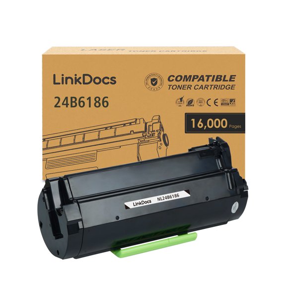 LinkDocs 24B6186 Compatible Toner Cartridge High Yield Toner Cartridge for Lexmark M3150, XM3150 Laser Printer, 16,000 Pages