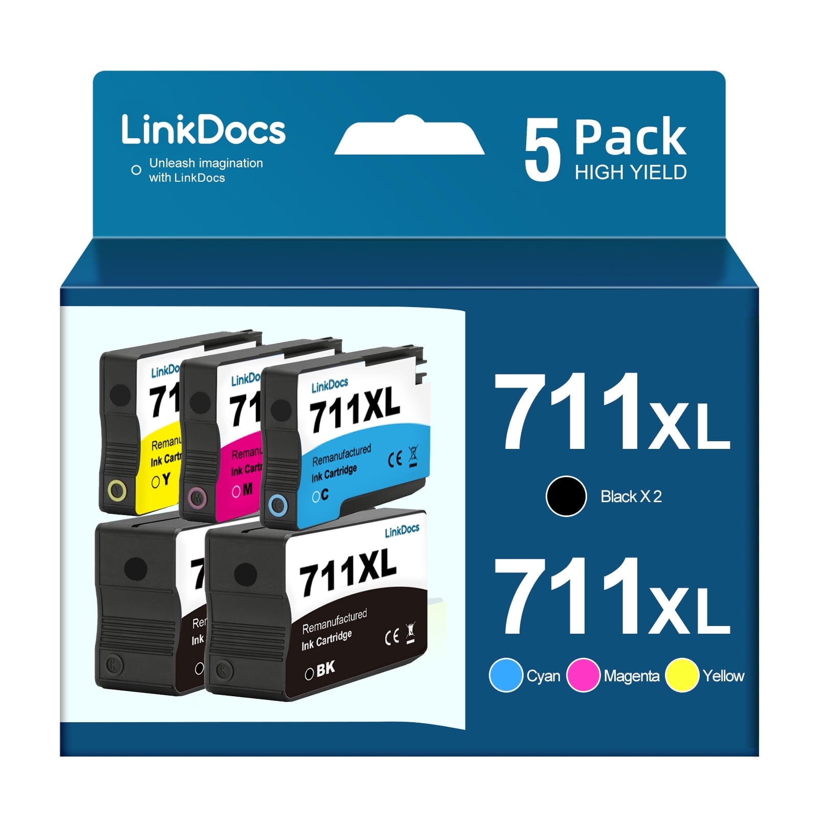 711XL Compatible for 711XL Ink Cartridges Combo Pack used with ...