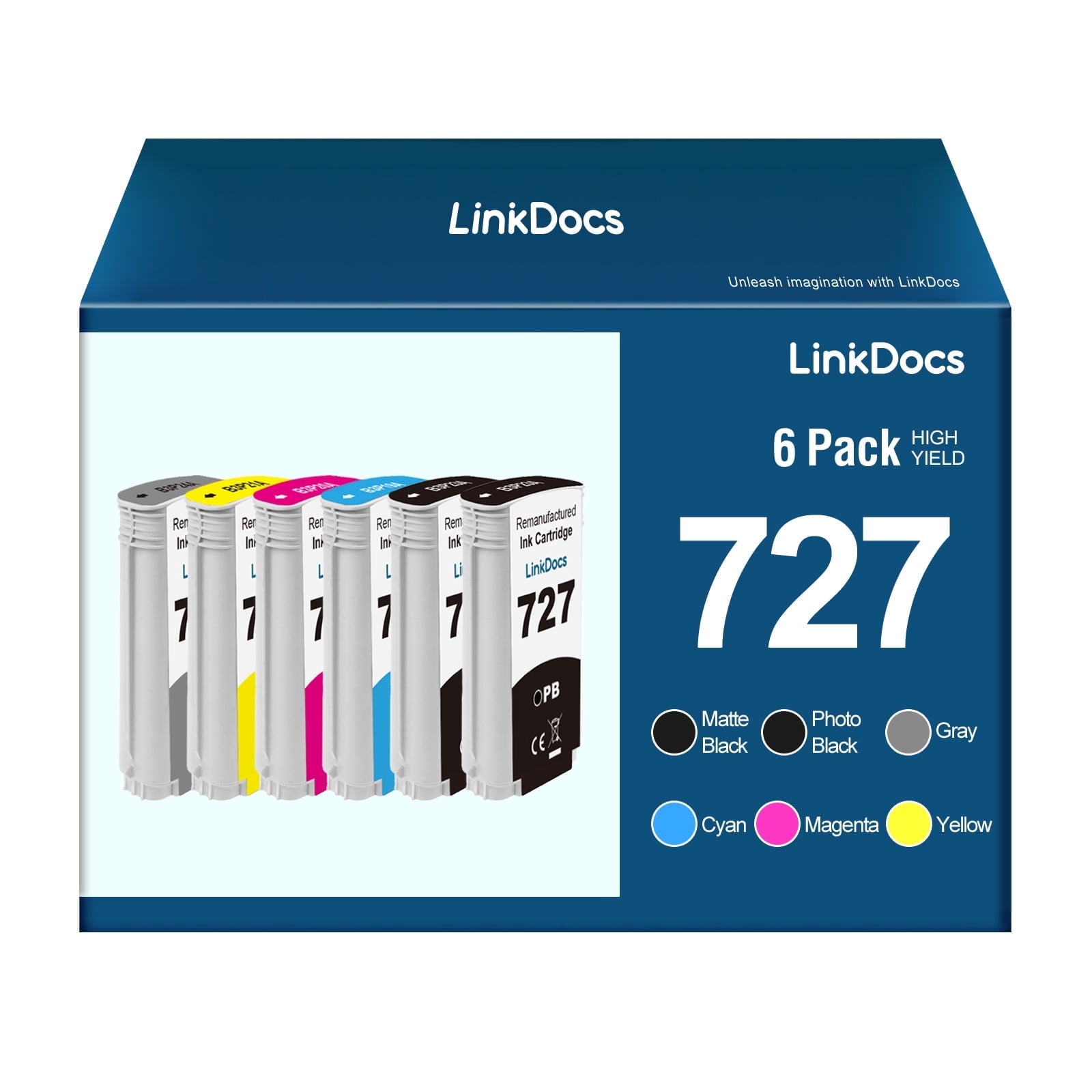 727XL Compatible 727 Ink Cartridges Combo Pack used with DesignJet T920 ...