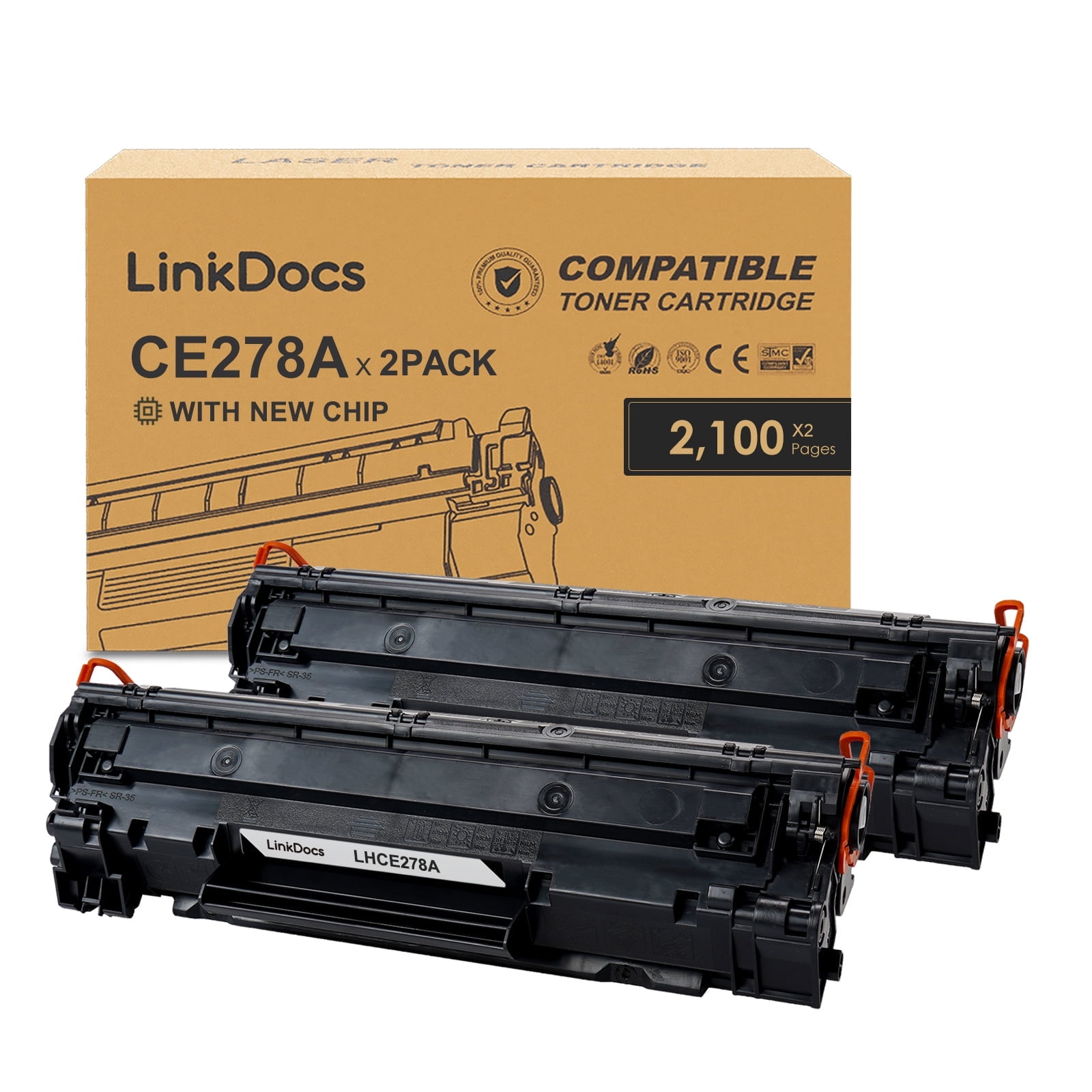 H 78 LinkDocs 78A CE278A Toner Cartridge Compatible for HP 78A CE278A Toner ...