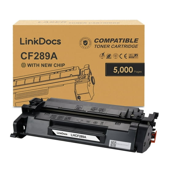 LinkDocs 89A Toner Cartridge Compatible for HP CF289A 89A Black Toner Cartridge (with New Chip) used with HP Laserjet Enterprise M507 M507n M507dn M507x MFP M528dn M528f M528c M528z M528 Series Print