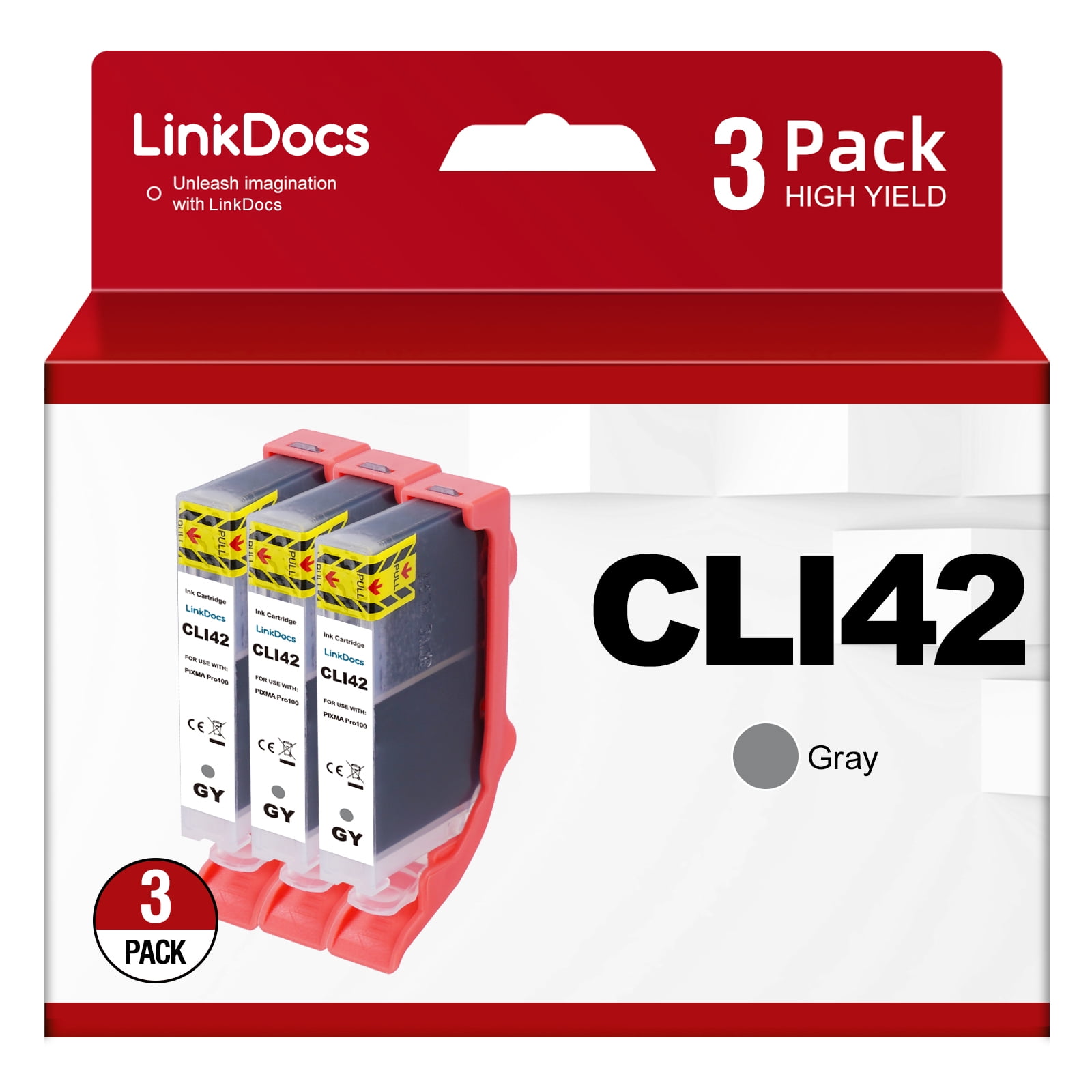 LinkDocs Compatible CLI-42 Gray Ink Cartridges Replacement for Canon ...