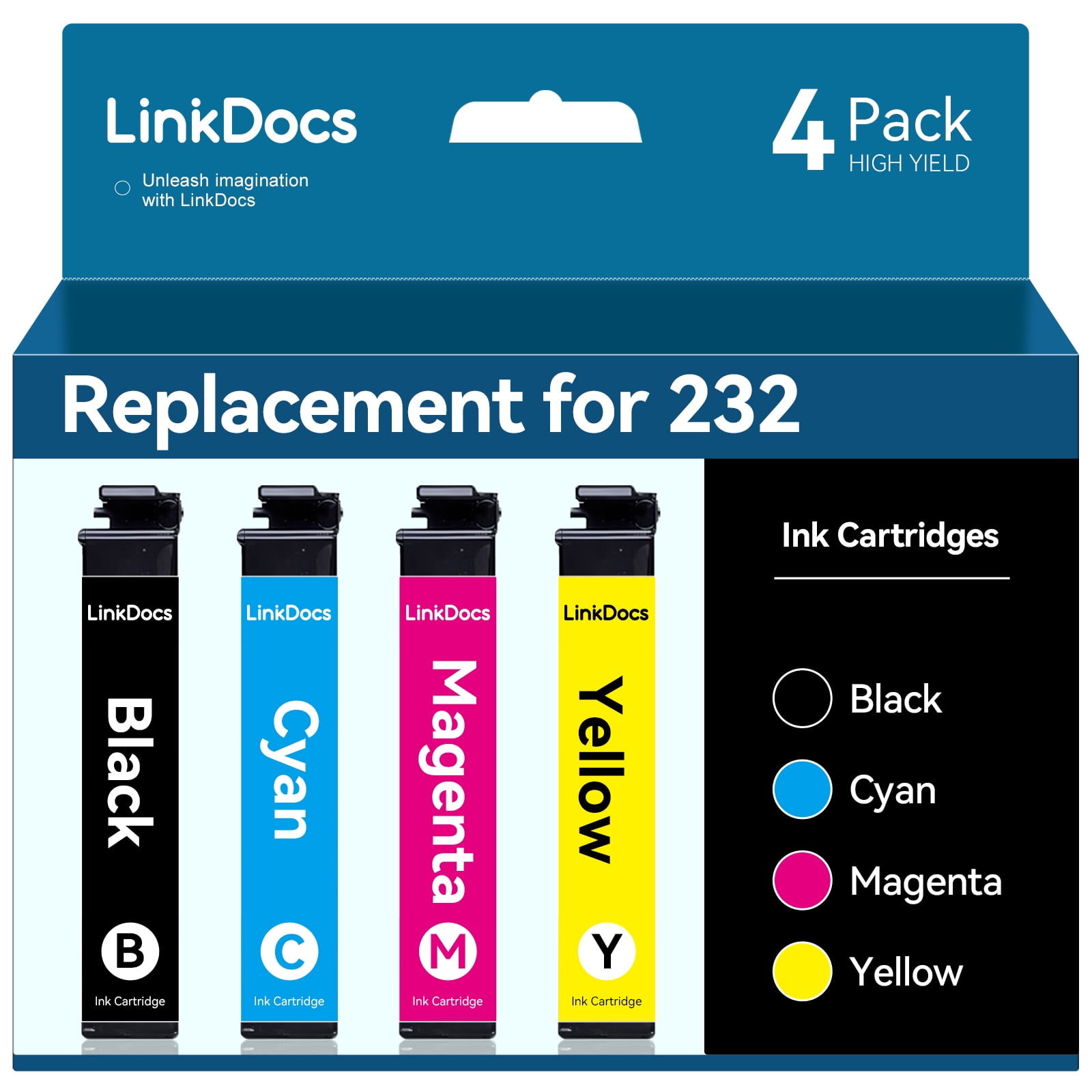 LinkDocs Ink Cartridge Replacement for Epson XP-4200 XP-4205 WF