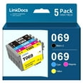 thumbnail image 1 of LinkDocs T069 Ink Cartridges Replacement for Epson T069 Printer Cartridge, 5 Pack, 1 of 5