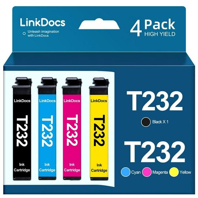 LinkDocs T222 222 Ink Cartridge Replacement for Epson 222 T222 Ink