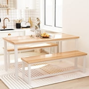 LinkRomat 47 Inch Dining Table Set for 4, 5 Piece Kitchen Table and Chairs Set, Compact Dining Room Table Set for Home or Apartment