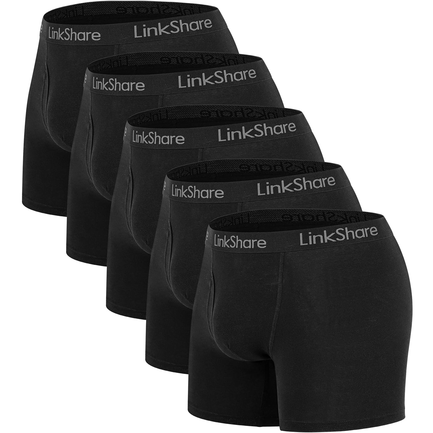 Champion Men's Boxer Briefs, Medium 32-34, Pack of 5, Black Grey