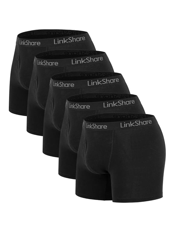 LinkShare Men's Underwear Boxer Briefs Cotton Stretch Trunks Short Leg Underwear for Men