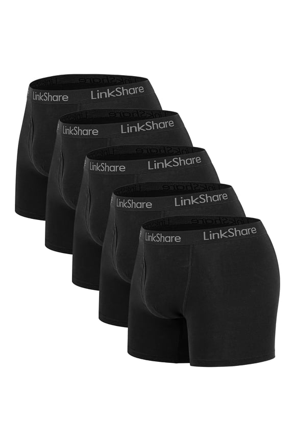 LinkShare Men's Underwear Boxer Briefs Cotton Stretch Trunks Short Leg Underwear for Men