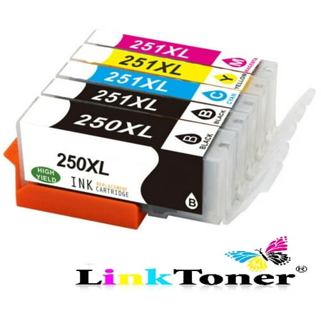 LinkToner Compatible Replacement for Printer Ink Cartridge PGI 250 XL CLI-251 XL for Printers