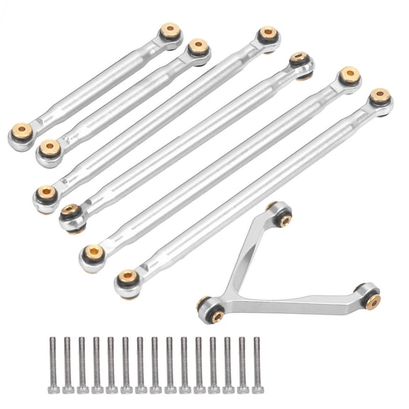 Linkage Pull Rod Tie Rod Kit for SCX24 C10 1/24 Car Shell Parts Suspension LinkSilver