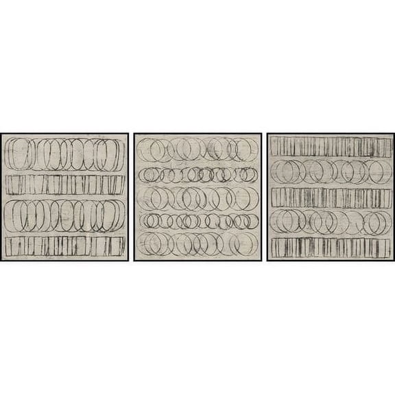 Linked Shapes Triptych