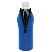 Linkidea Disposable Water Bottle Sleeve Compatible with 16.9/20Fl Oz, 16.9Fl Oz, Insulated Neoprene Plastic Bottled Water Cover with Lockable Zipper 1 Pack/Blue