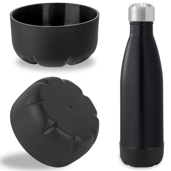 Linkidea 2 Pack Water Bottle Boot Compatible with 17oz ORIGINAL, BJPKPK, MIRA Cascade Cola Shaped Bottles, Silicone Bottle Bottom Sleeve Bumper Protector (Black)
