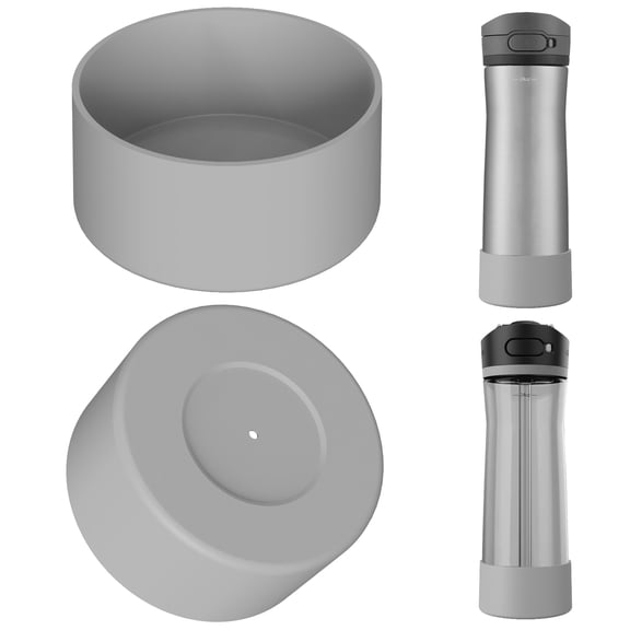 Linkidea 2 Pack Water Bottle Boot Compatible with Contigo Jackson Chill 2.0 20oz/24oz, Cortland 24oz, Silicone Anti-Slip Bottle Bottom Bumper Protector (Grey)