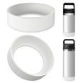 thumbnail image 1 of Linkidea 2 Pack Water Bottle Boot Compatible with YETI Rambler Jr. Kids 12oz, Rambler Bottle 12oz/18oz, Yonder 20oz, Silicone Anti-Slip Bottle Bottom Bumper Protector (White), 1 of 6