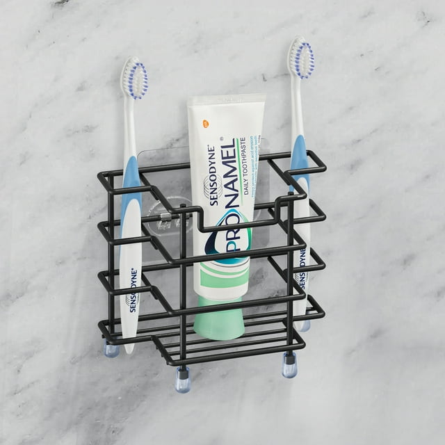 Linkidea 3 Slots Wall Mount Toothbrush Holder for Shower, Bathroom