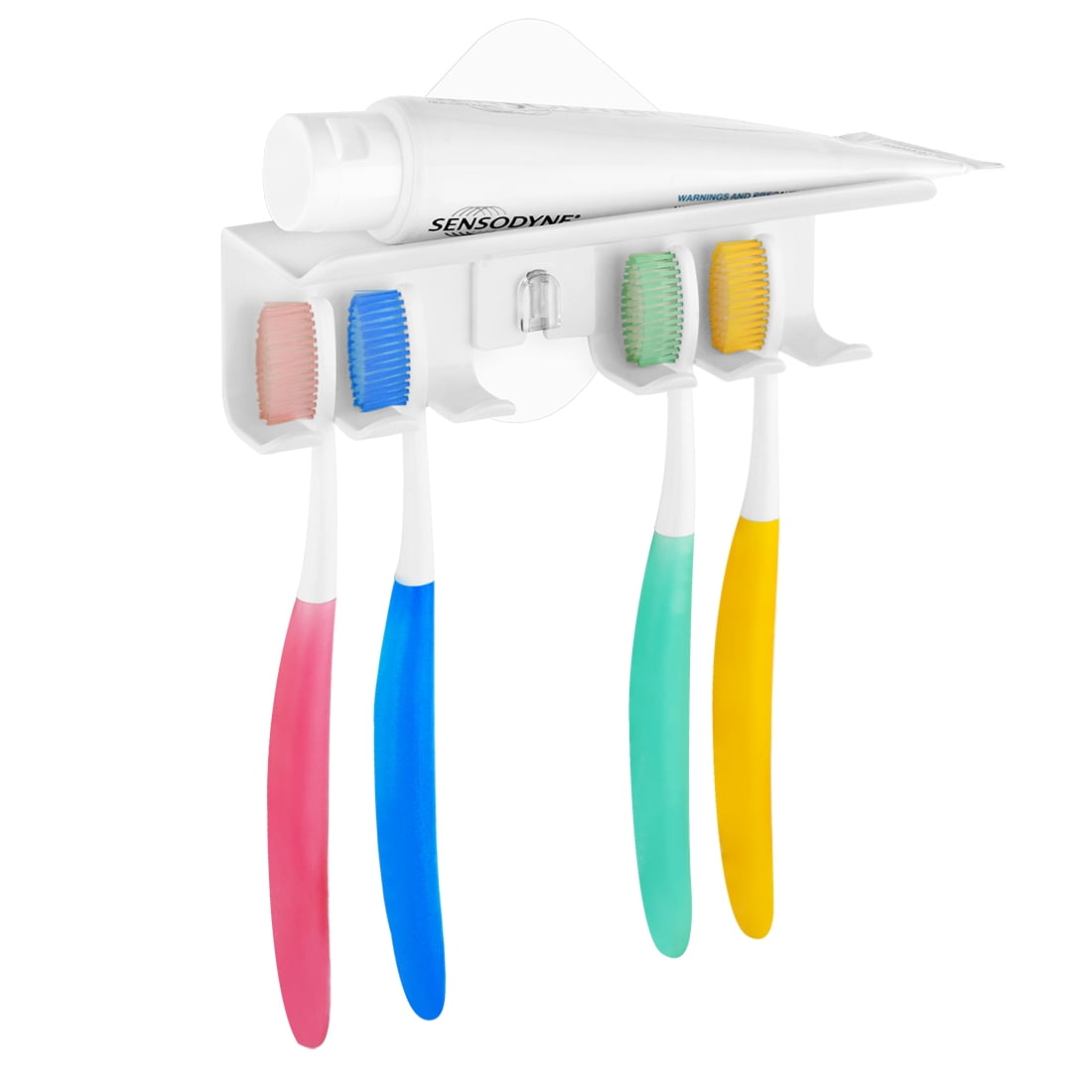 Linkidea 4-Slot Wall Mounted Toothbrush Holder, Self Adhesive ...