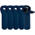 thumbnail image 1 of Linkidea 5 Pack Wine Bottles Carrier Tote Bag Bulk Pack, Wholesale Multi-Pack, Insulated Neoprene Travel Hand Bag, Portable Wine bottle Tote Holders for Safe Transportation (5 Bottle, Blue), 1 of 6