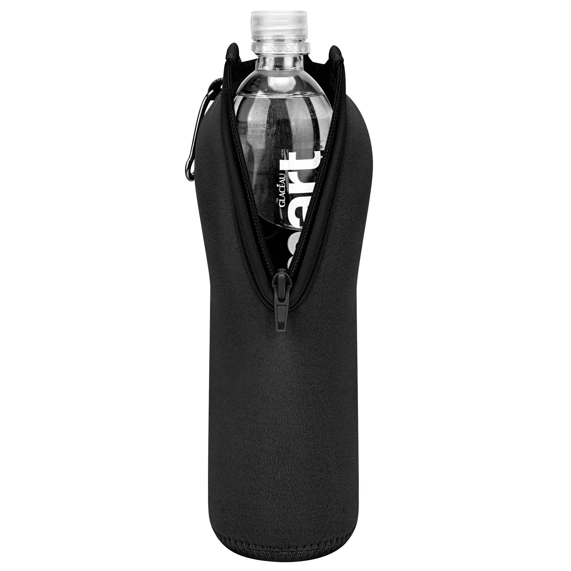 Linkidea Custodia Termica In Neoprene Per Bottiglie Smartwater E Lifewtr 33,8 FL Oz, Con Cinturino, Nero (adatta Per Altezza 27-29 Cm) - 2