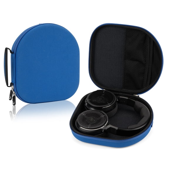 Linkidea Headphones Carrying Case Compatible with Sennheiser PXC 550-II, Corsair Virtuoso PRO, JBL Live 650BTNC Case, Replacement Protective Hard Shell Travel Bag with Cable Storage (Blue)