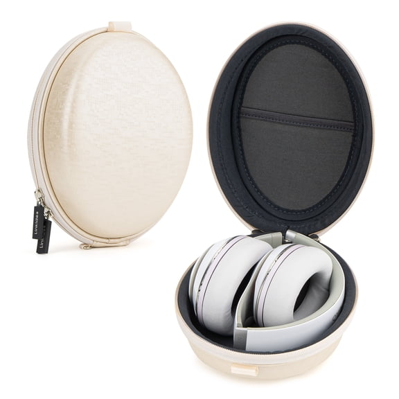 Linkidea Headphones Carrying Case Compatible with Beats Studio Pro/3, Solo Pro/4, Replacement Protective Hard Shell Travel Bag (Matte Gold)