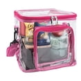 thumbnail image 1 of Linkidea Lunch Box for Adult, Transparent Lunch Bag with Shoulder Strap, Large Capacity Lunch Bag for Everyday Outings, Fits to Picnic and Daily Use (Pink), 1 of 6