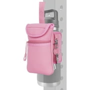 Linkidea Magnetic Water Bottle Sleeve Pouch Compatible with YETI Rambler Bottle 18oz/20oz/24oz/32oz, Hydra Flask Wide Mouth, Waterbottle Bag for Gym with Pockets, Pink