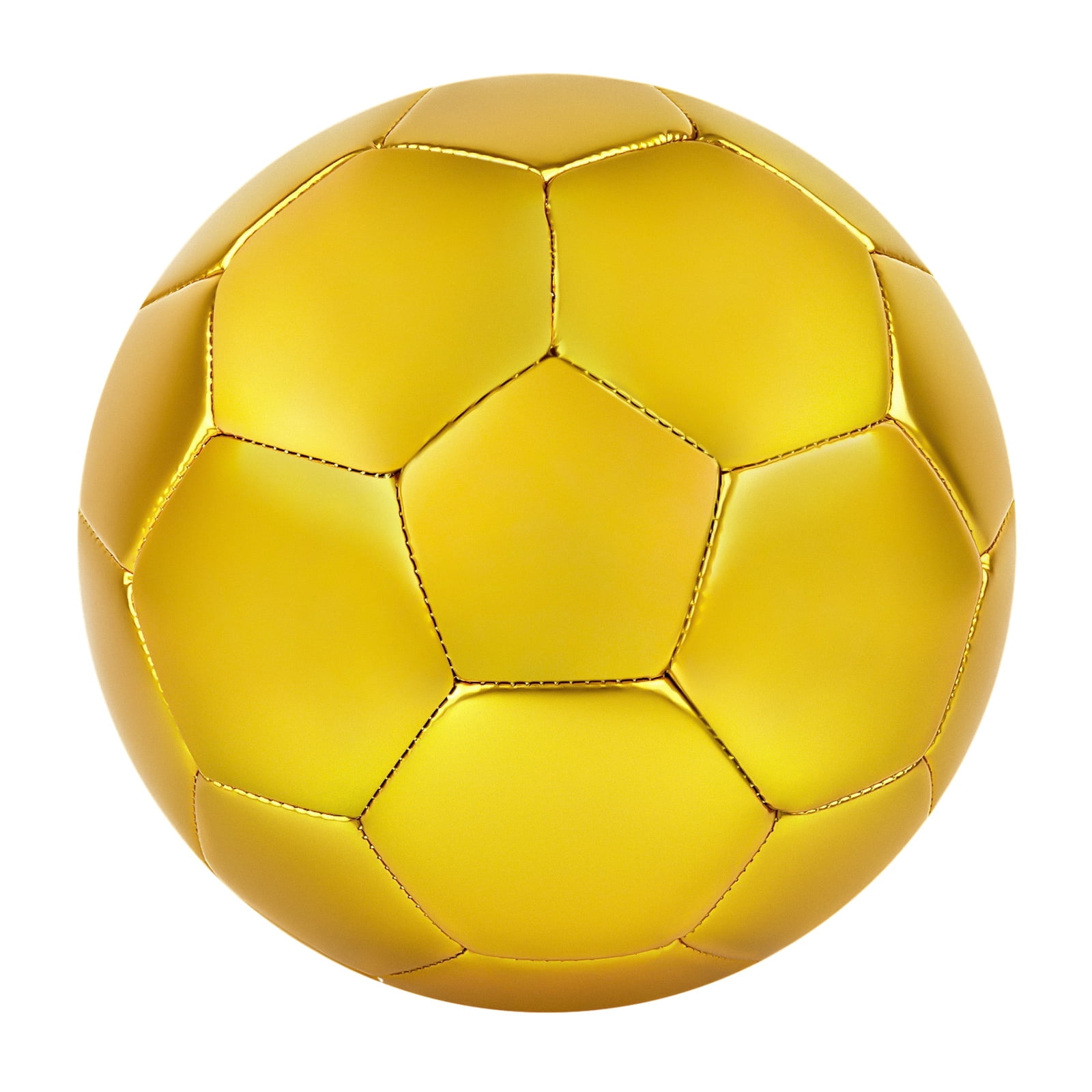 Linkidea Official Match Size Soccer Ball, PVC Golden, 5