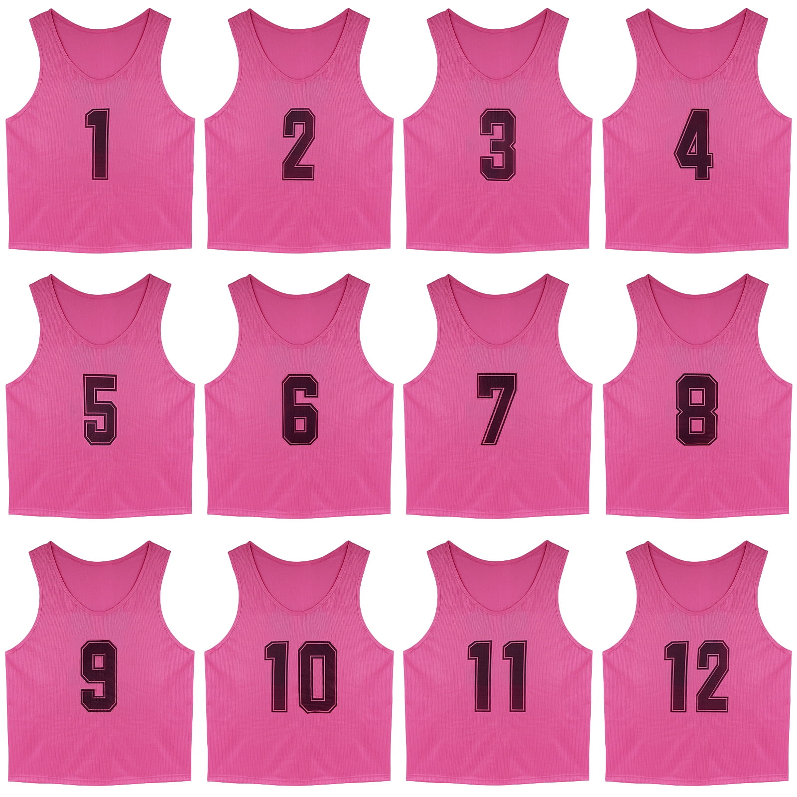Linkidea Pink Soccer Scrimmage Team Vest for Children 8 - 12 Years Old ...