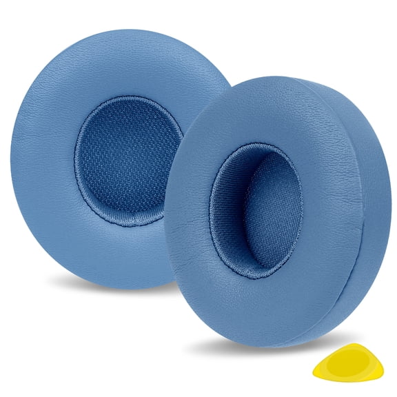Linkidea Replacement Ear Pads for Beats Solo 4 Wireless On-Ear Headphones, Ear Cushions (Protein Leather / Blue)