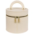 thumbnail image 1 of Linkidea Round Insulated Lunch Box, Hard Shell Waterproof Lunch Storage Box with Hand Strap, Compatible with 20 oz Crock Pot (Beige), 1 of 6