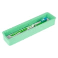 thumbnail image 1 of Linkidea Silicone Toothbrush Holder with Drainage Hole, Bathroom Drawer Organizer with Drying Diatomite Stone, Compatible with Extra Clean, Oral-B CrossAction Toothbrush (Green), 1 of 6