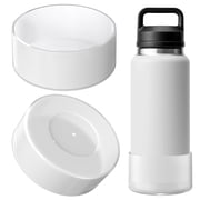 Linkidea 2 Pack Water Bottle Boot Compatible with YETI Rambler Bottle 36oz, Silicone Anti-Slip Waterbottle Bottom Sleeve Cover Protector Clear White