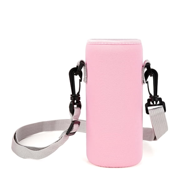Linkidea Water Bottle Carrier with Strap Compatible with Simple Modern Summit Collection 22oz, Hydra Flask Wide Mouth, Waterbottle Sling Bag Holder with Shoulder Strap (Pink)