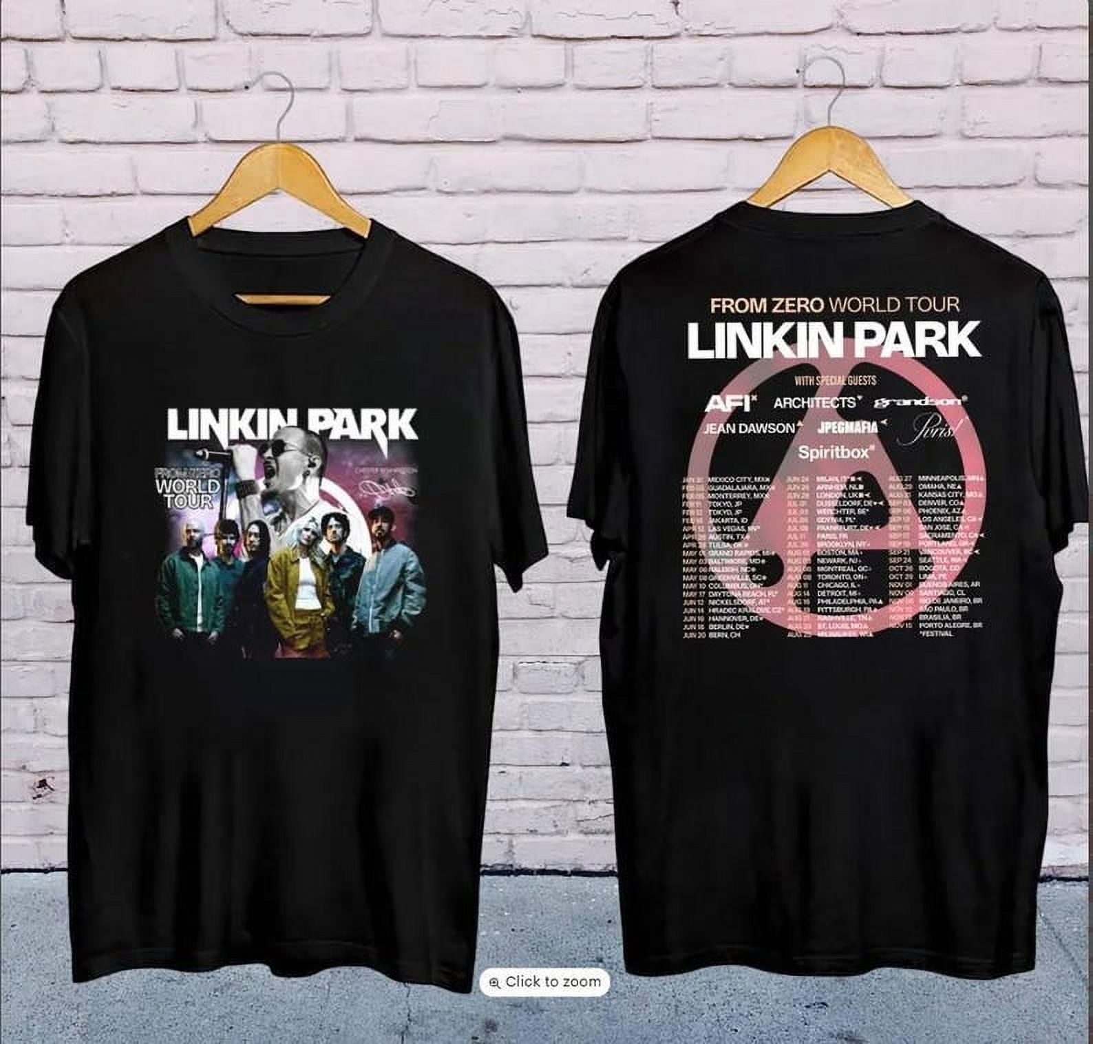 LINKIN PARK FROM ZERO Tシャツ 2枚セット　 Lサイズ Linkin Park From Zero Tour Texture Two Sided T-Shirt - Crownastee